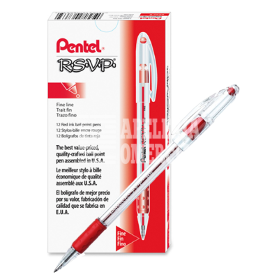 BOLÍGRAFO PENTEL RSVP P/FINO ROJO